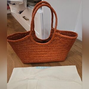 Worn Once Dragon Diffusion Burnt Orange Woven Tote